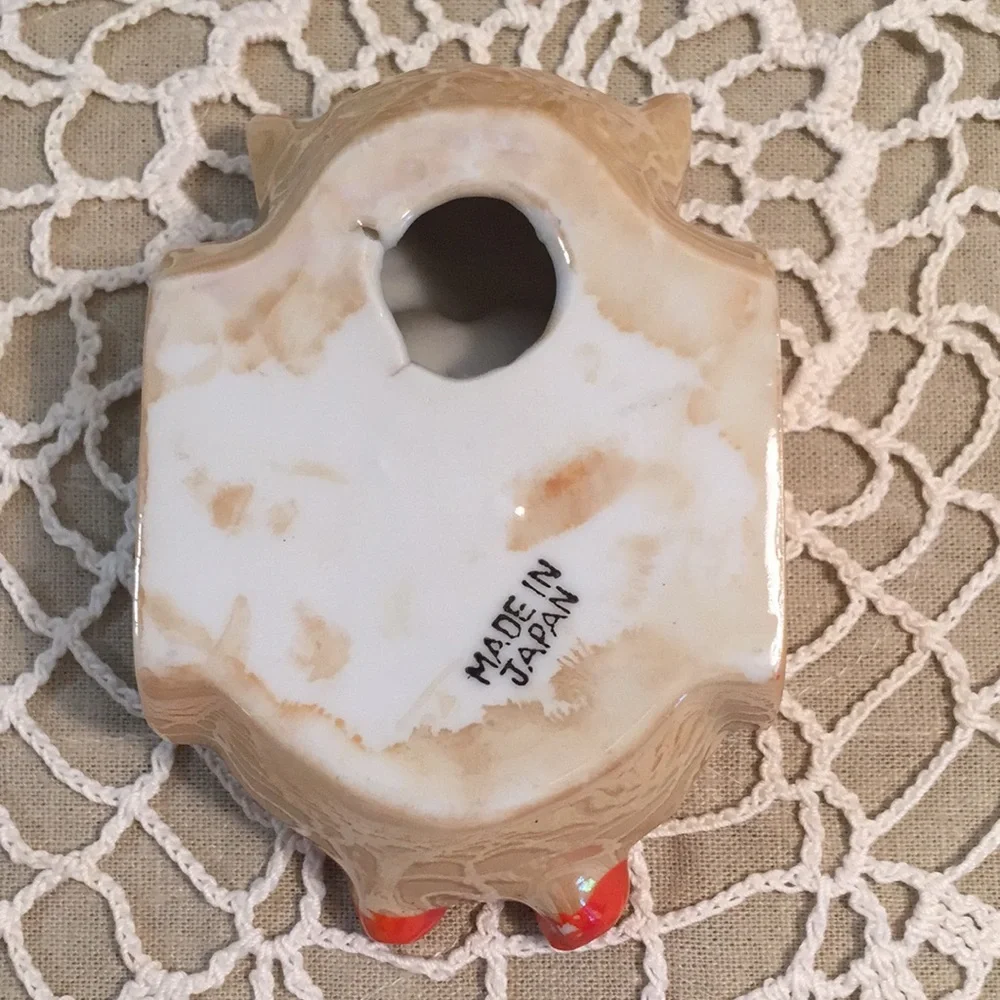 Vintage Lustreware Owl Trinket Dish Japan - Picture 5 of 12